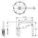 Brat universal vertical - Descendent pentru oglinda laterala auto - Rotatie 360 grade in pasi de 45 grade - Compatibil camioane si utilaje Volvo